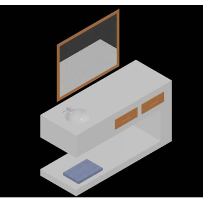 Mueble lavado 3d
