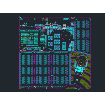 Planta arquitectonica de un centro comercial