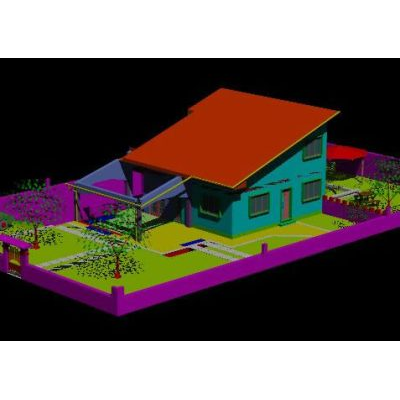 Vivienda villa montagna 3d