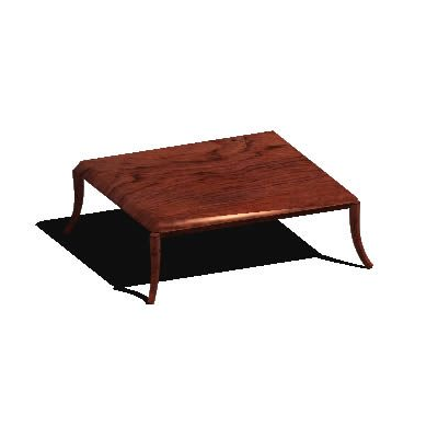 3d coffee table with applied materials