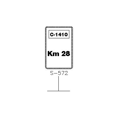 Senal de Kilometraje C-1410