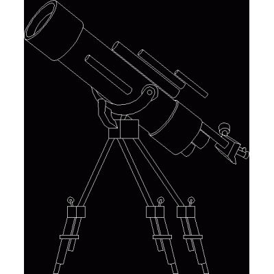 Telescopio vista frontal