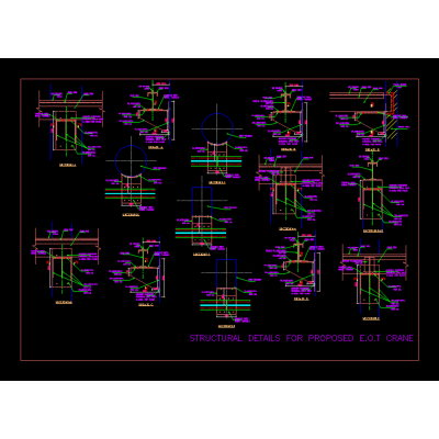 Detalles estructurales de Grua Eot
