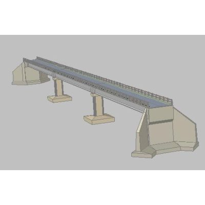 Puente de hormigon 3d
