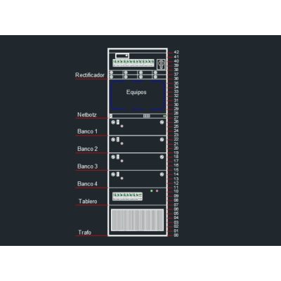 Rack gabinete para equipos de telecomunicaciones