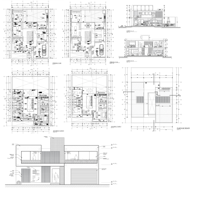 Plano Completo de Vivienda Moderna de 300 m2