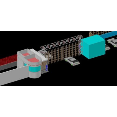 Caseta tradicional de vigilancia 3d