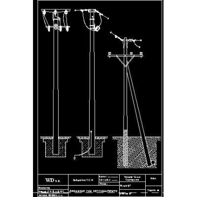 Columna de hormigon comprimido de arranque para media tension