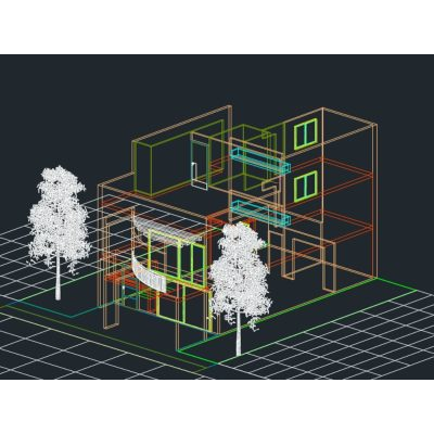 El conjunto de herramientas de arquitectura de doble altura de la casa se incluye con autocad