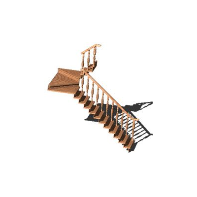 Escalera de madera 3d