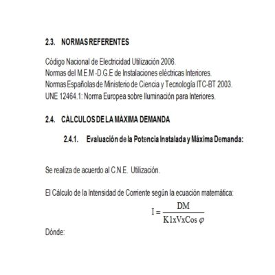 Memoria de calculos electricos iiee doc