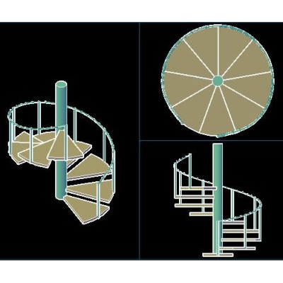 Escalera caracol 3d