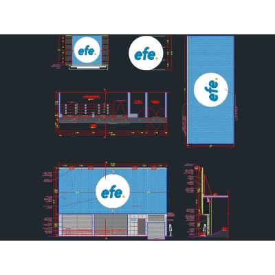 Detalle de nuevo logo de tiendas efe