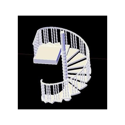 Escalera caracol 3d