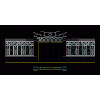 Dibujo de puerta principal .