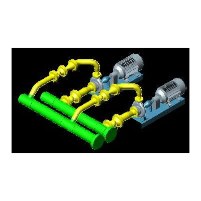 Disposition typique pompe centrifuge 3d
