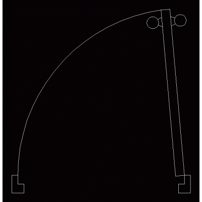 Puerta Curva 1m