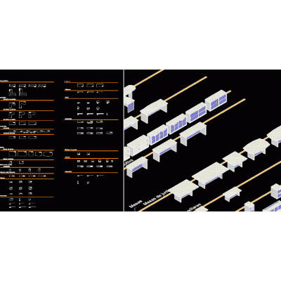 Bloques equipamiento oficinas