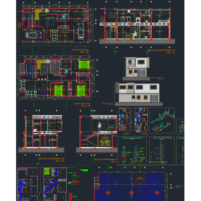 Planos de Vivienda Bifamiliar