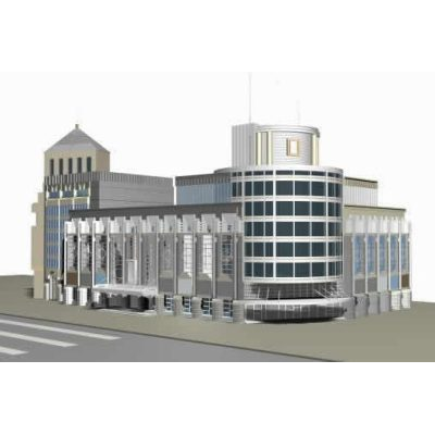 3d rendered building