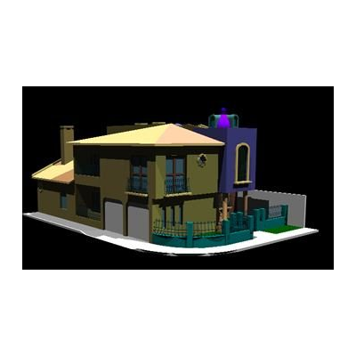 Casa habitación exterior en 3D