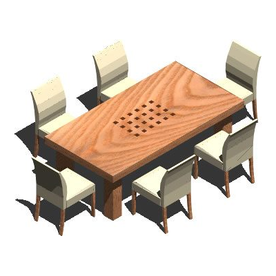 3d dining table for 6 people