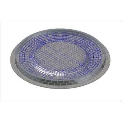 Reforço 3d da laje base do tanque