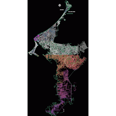 Plano general de cartagena;  colombia