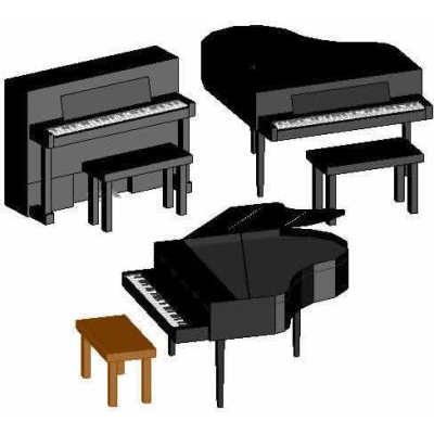 Instrumentos musicales en 3d