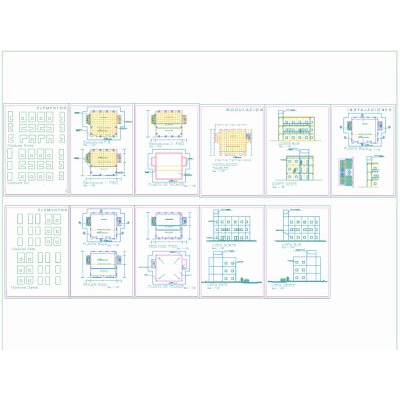 Edificio de sala de exposiciones dwg