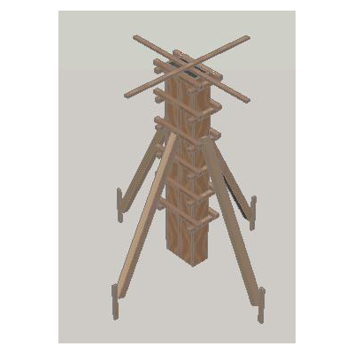 Cimbra de columna en 3d