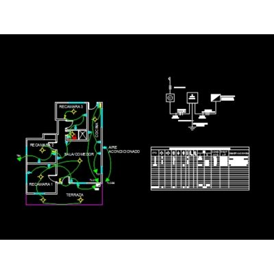 Rayado electrico de un proyecto residencial
