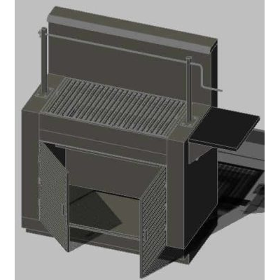 Asador para jardin 3d