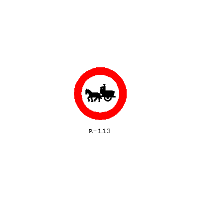 Prohibido Carruajes de Caballos