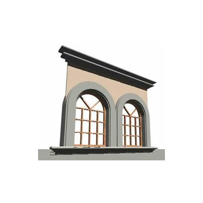 Ventana con arcos 3d
