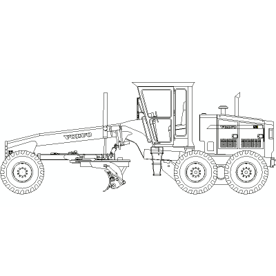 Motoniveladora Volvo G930 En Alzado Lateral
