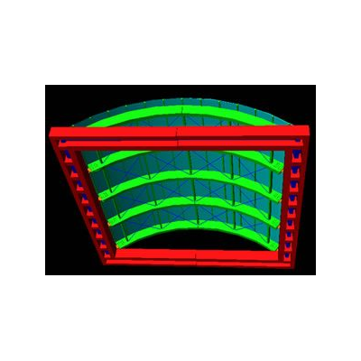 Cubierta de patio en casa colonial 3d