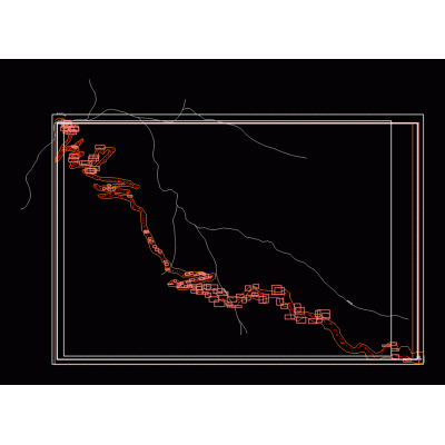 Plano clave de carretera de 22 km