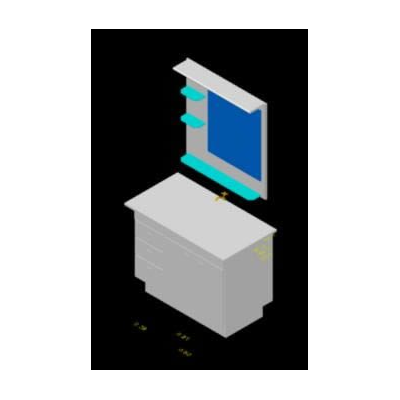 Mueble de bano 3d