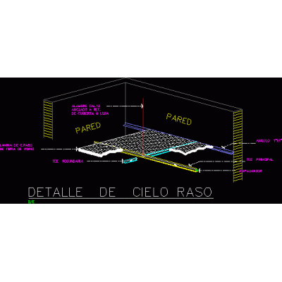 Isometrico de cielo raso