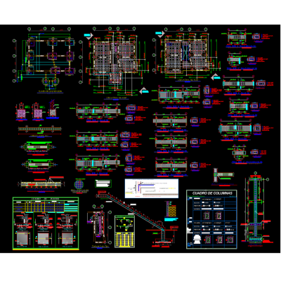 Librería CAD | Bloques CAD Gratis Archivos DWG y Objetos BIM 29 Plano Estructural de Casa Tipo A