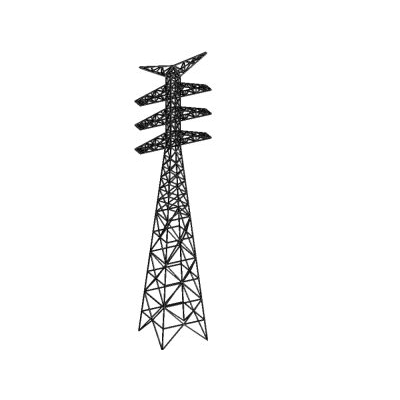 Torre de alta tension en doble terna