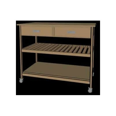 Mobile Wooden Side Table