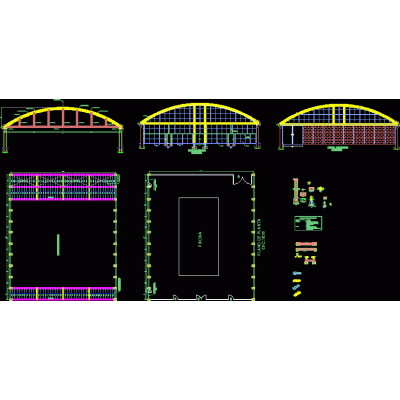 Piscina  arquitectonico - estructura cubierta