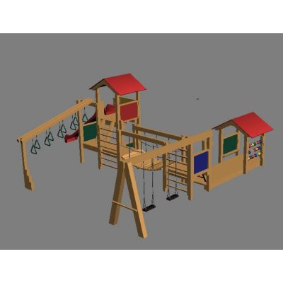 Area de juegos jardin 3d