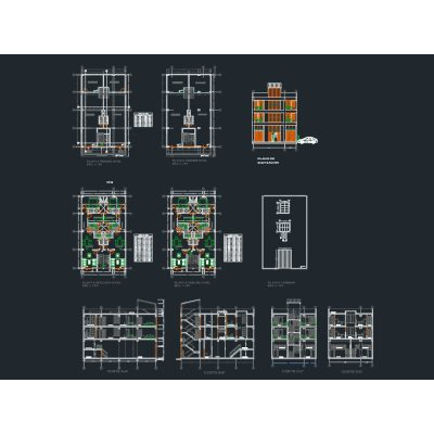Edificio de departamentos de 3 niveles