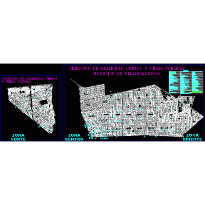 Plano del municipio de nezahualcoyotl edo. mexico