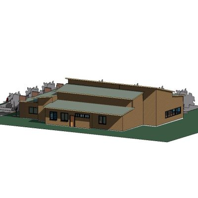 Salon de eventos en revit