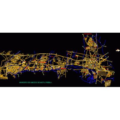 Plano del municipio de amozoc de mota; puebla