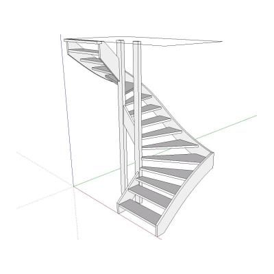 Escaleras de dos cuartos
